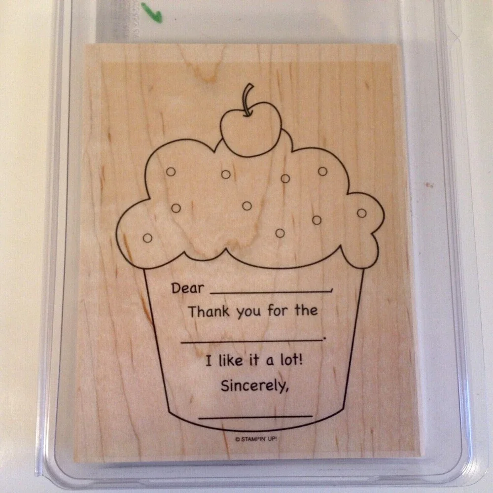 Stampin’ Up!  Simple Birthday Thanks Set of 1 Tag New Open Box #111546 Mounted